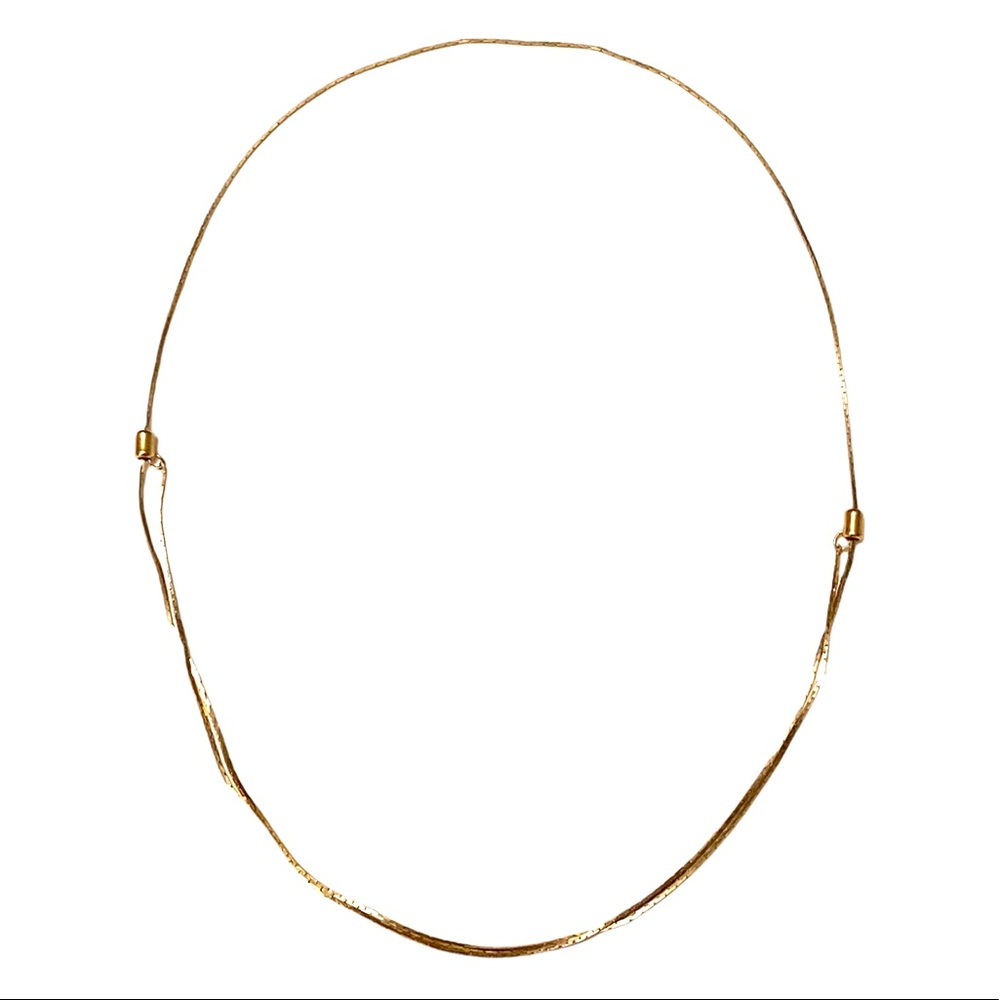 Vintage Adjustable Gold Chain Necklace Adjustable length